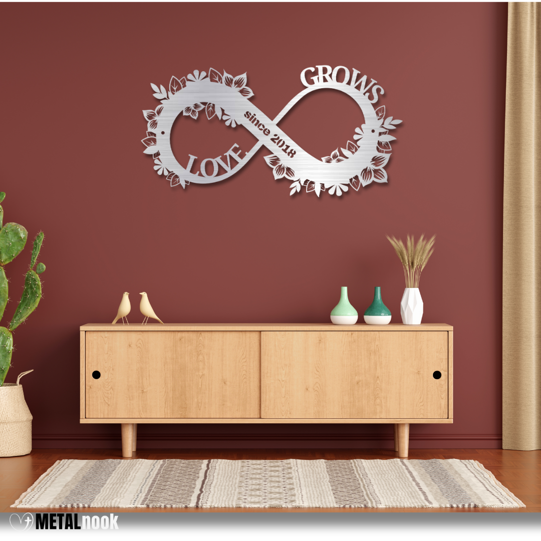 Love Grows Infinity Custom - Metal Sign