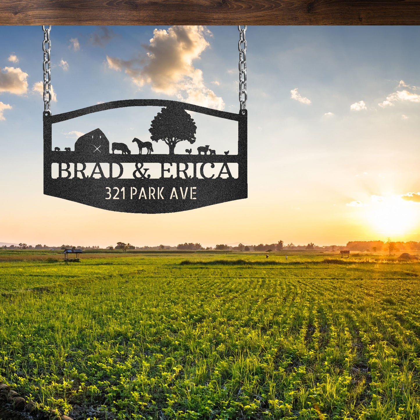 Farm Ranch Address - Personalized Metal Sign
