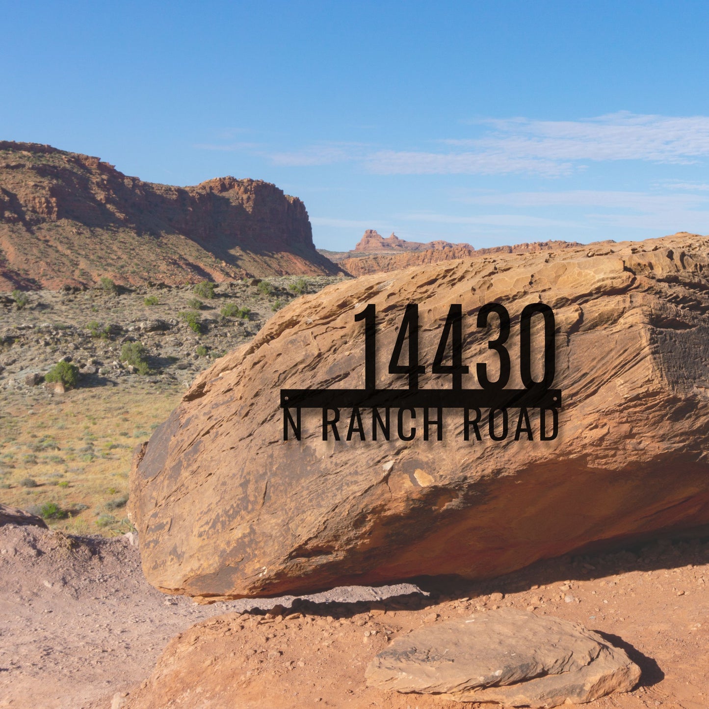 Custom Address Metal Sign