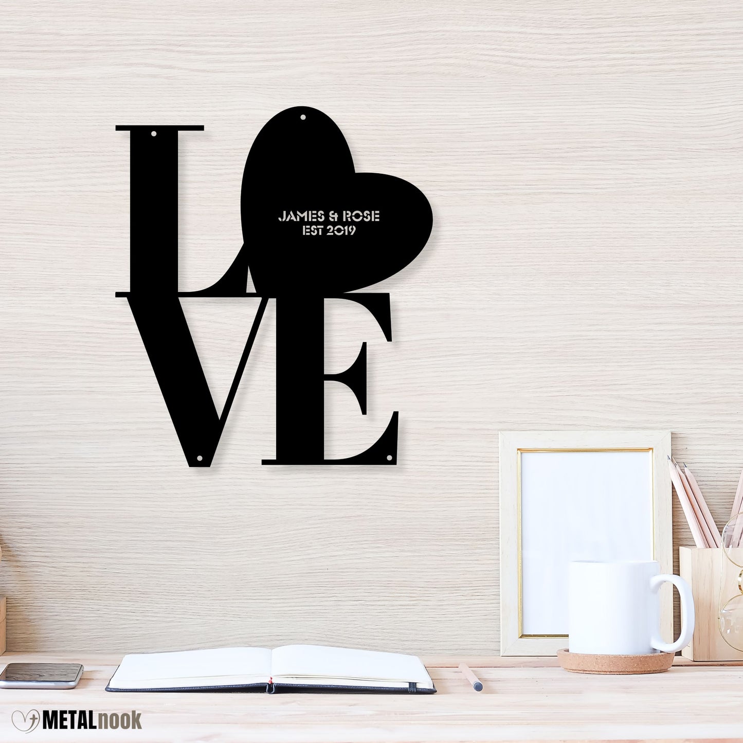 Love Monogram - Metal Sign
