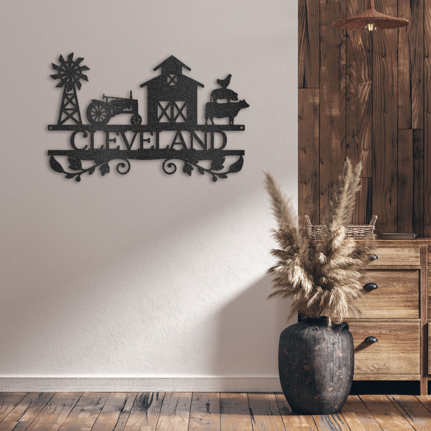 Farm Life Monogram - Metal Sign