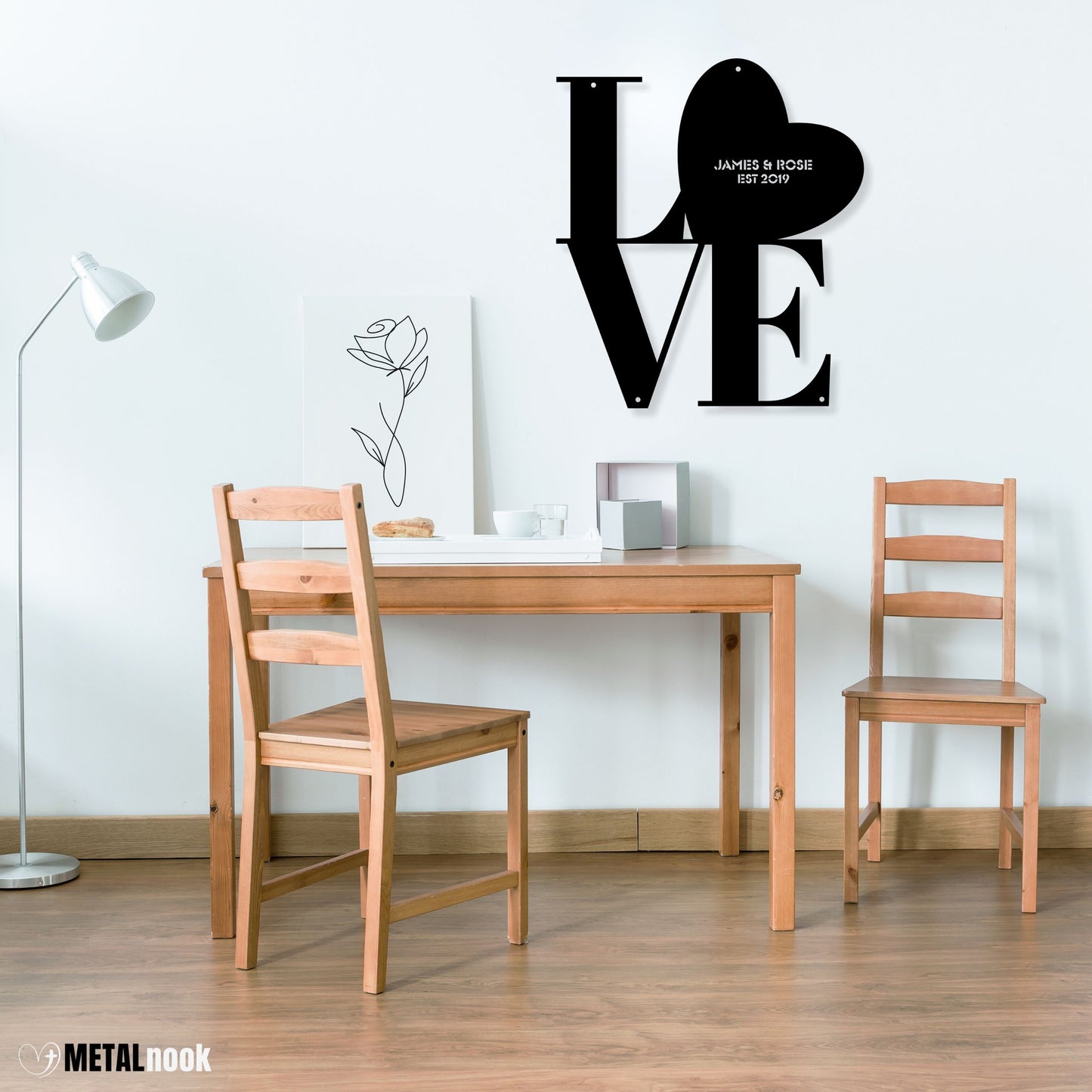 Love Monogram - Metal Sign