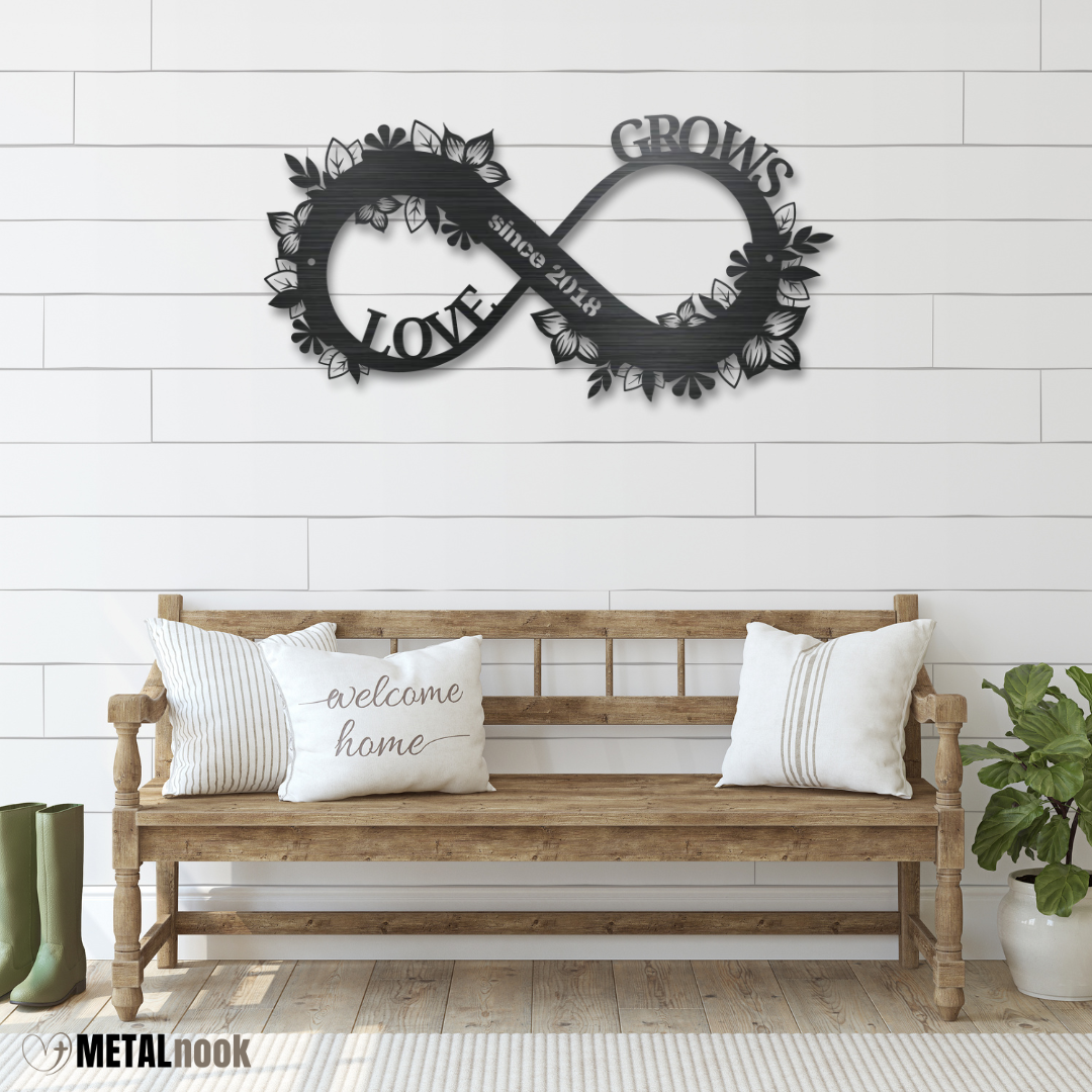 Love Grows Infinity Custom - Metal Sign
