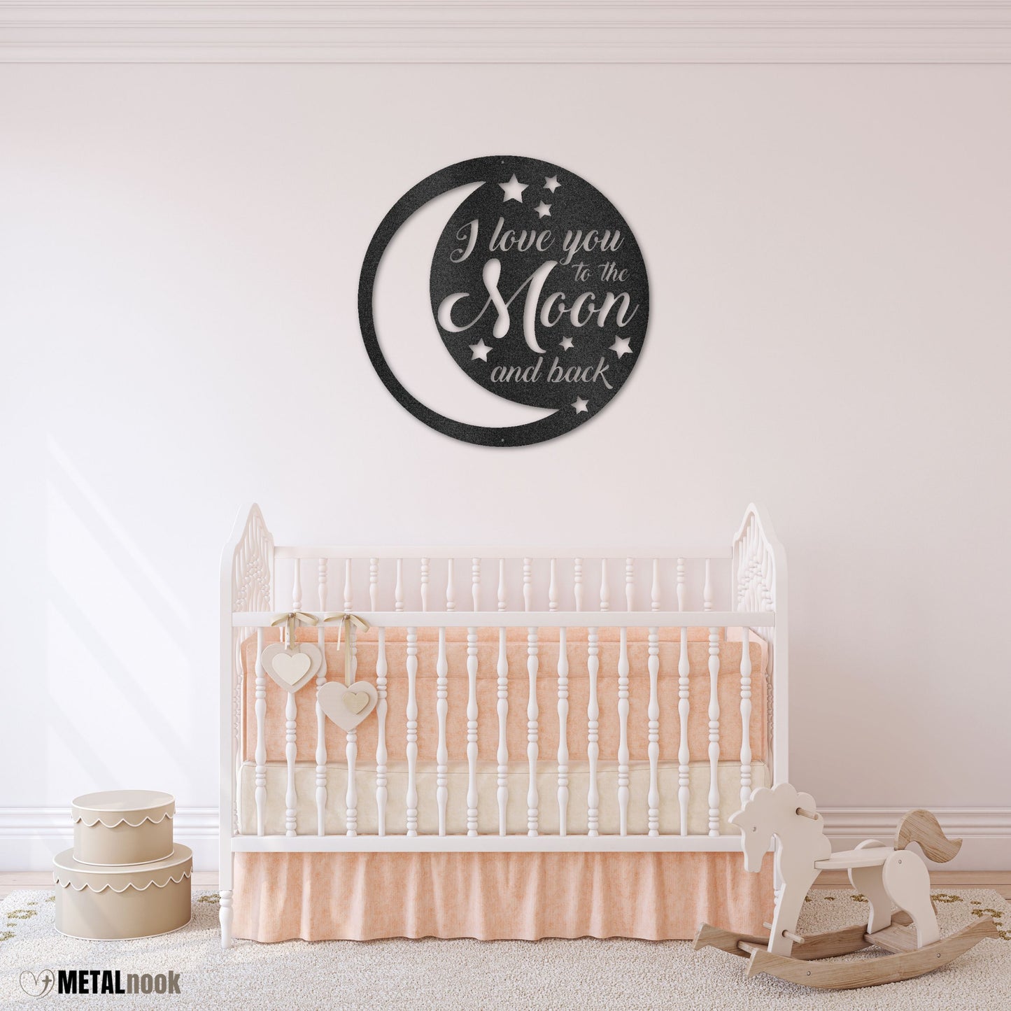 I Love You To the Moon and Back - Metal Sign