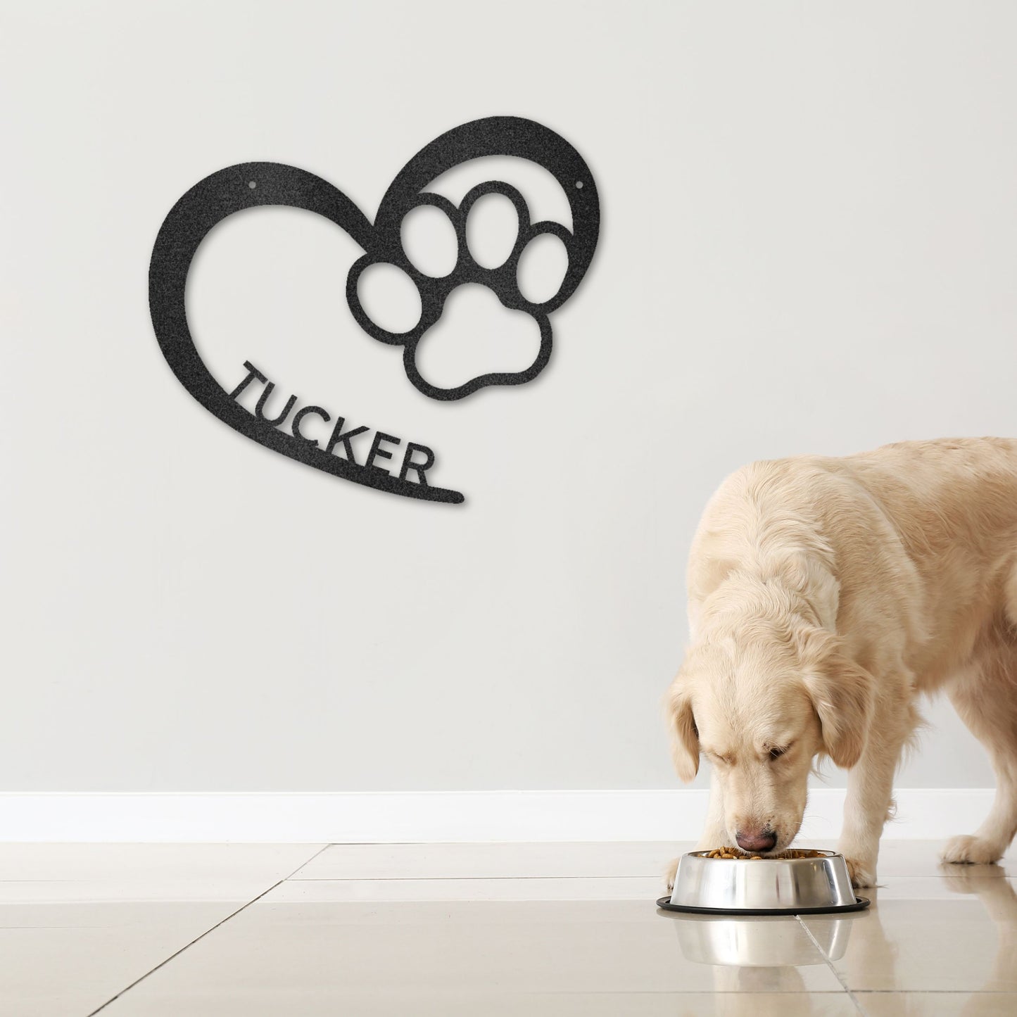 Puppy Love Monogram - Steel Sign