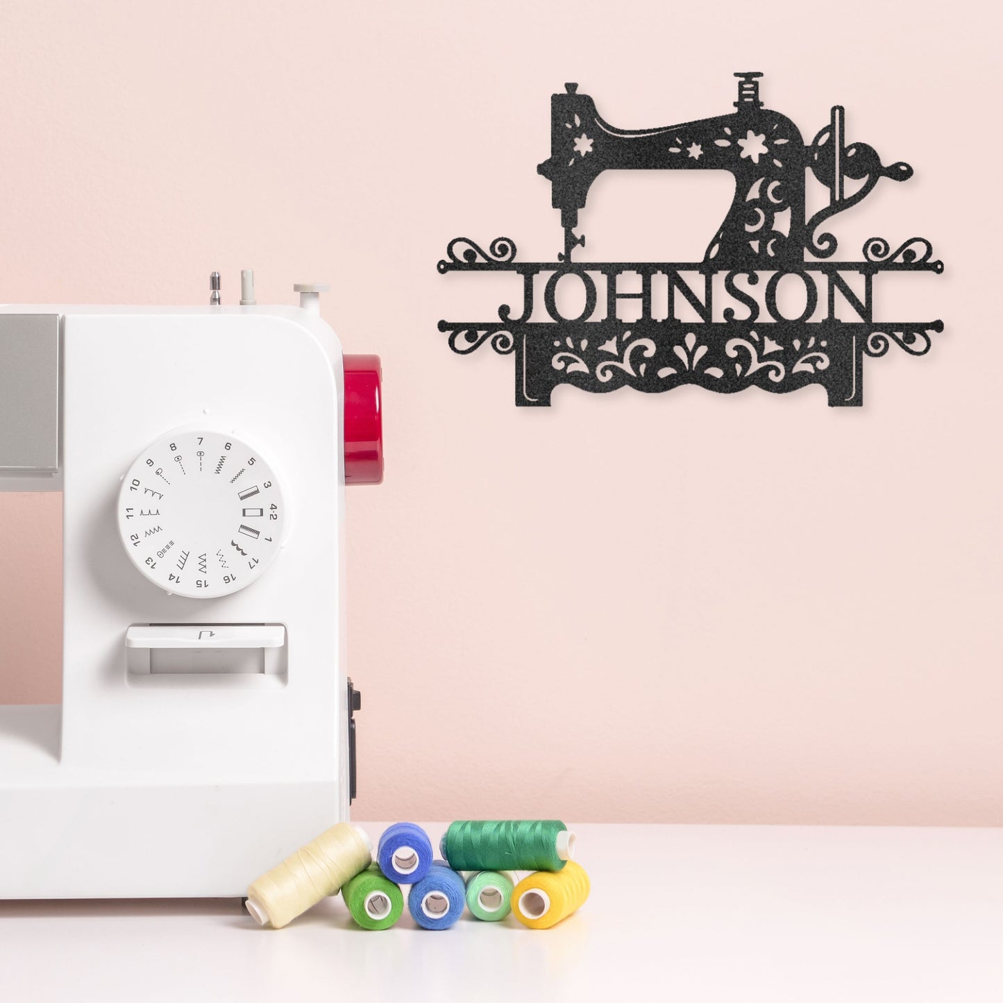 Sewing Monogram - Steel Sign
