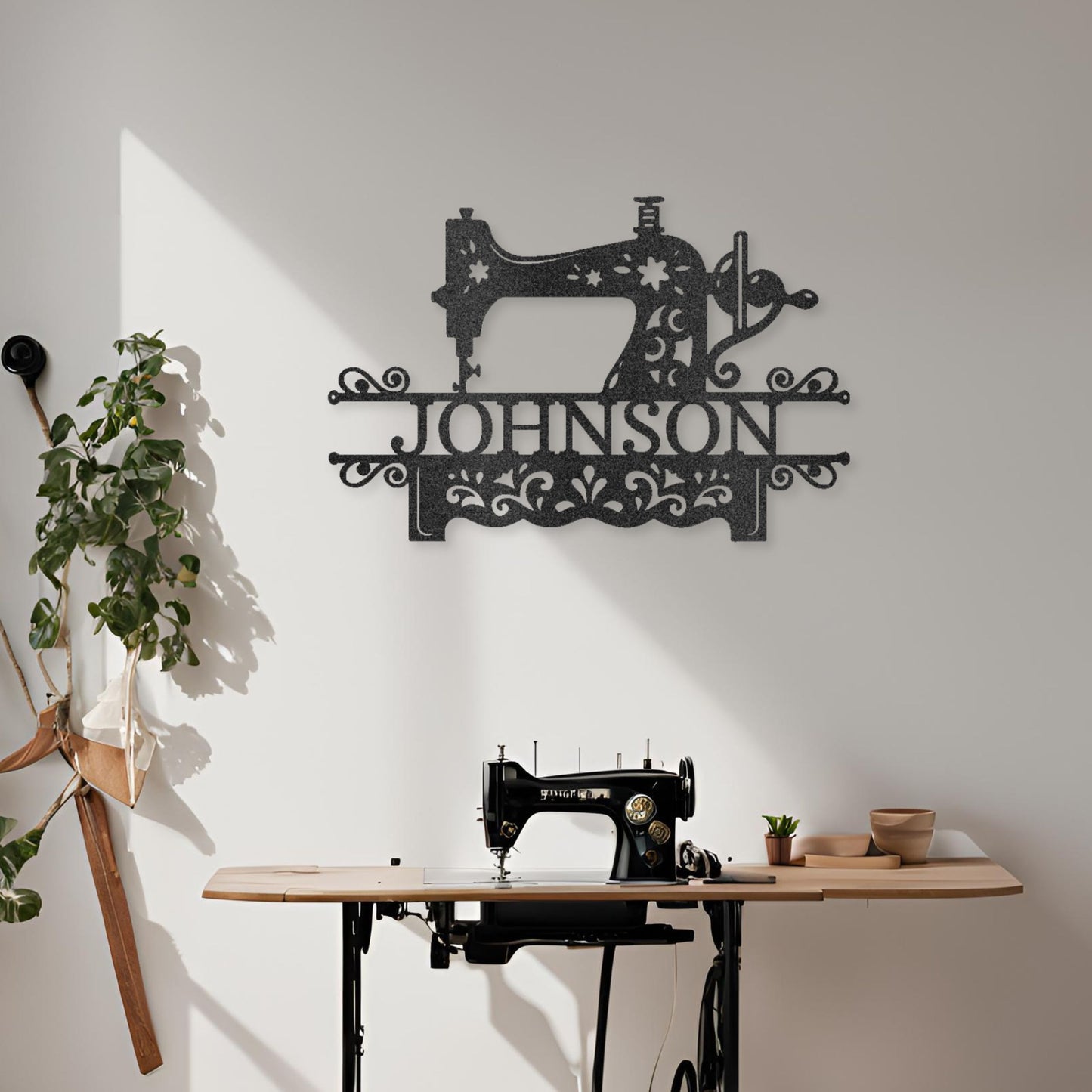 Sewing Monogram - Steel Sign