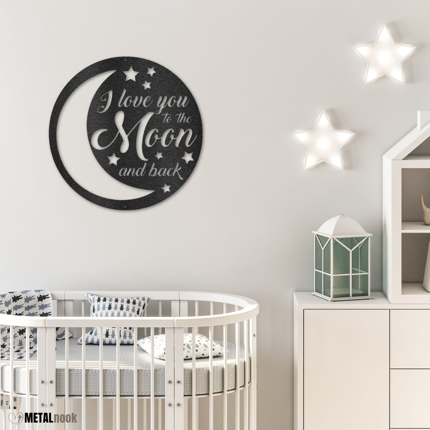 I Love You To the Moon and Back - Metal Sign