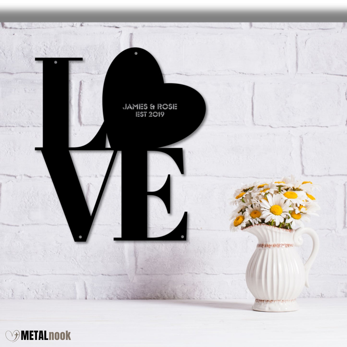 Love Monogram - Metal Sign
