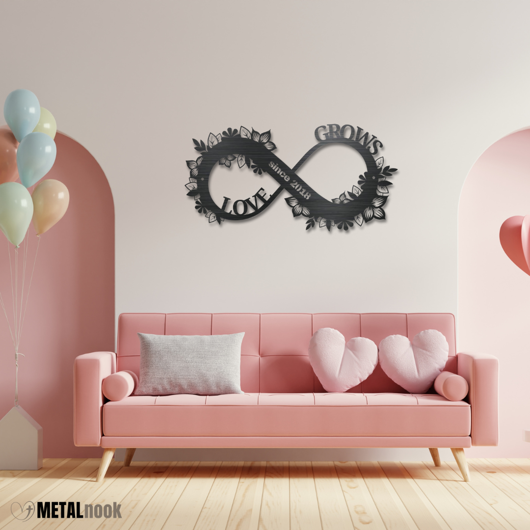 Love Grows Infinity Custom - Metal Sign