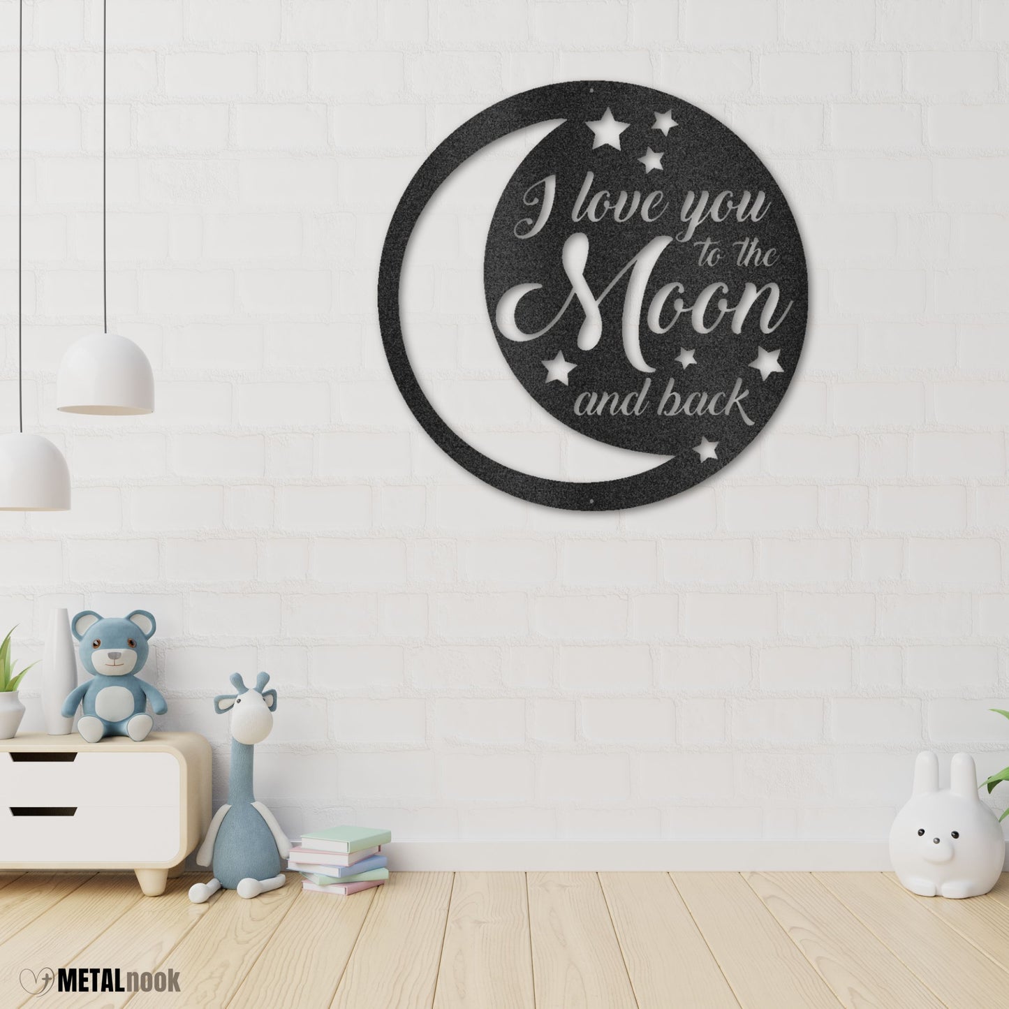 I Love You To the Moon and Back - Metal Sign