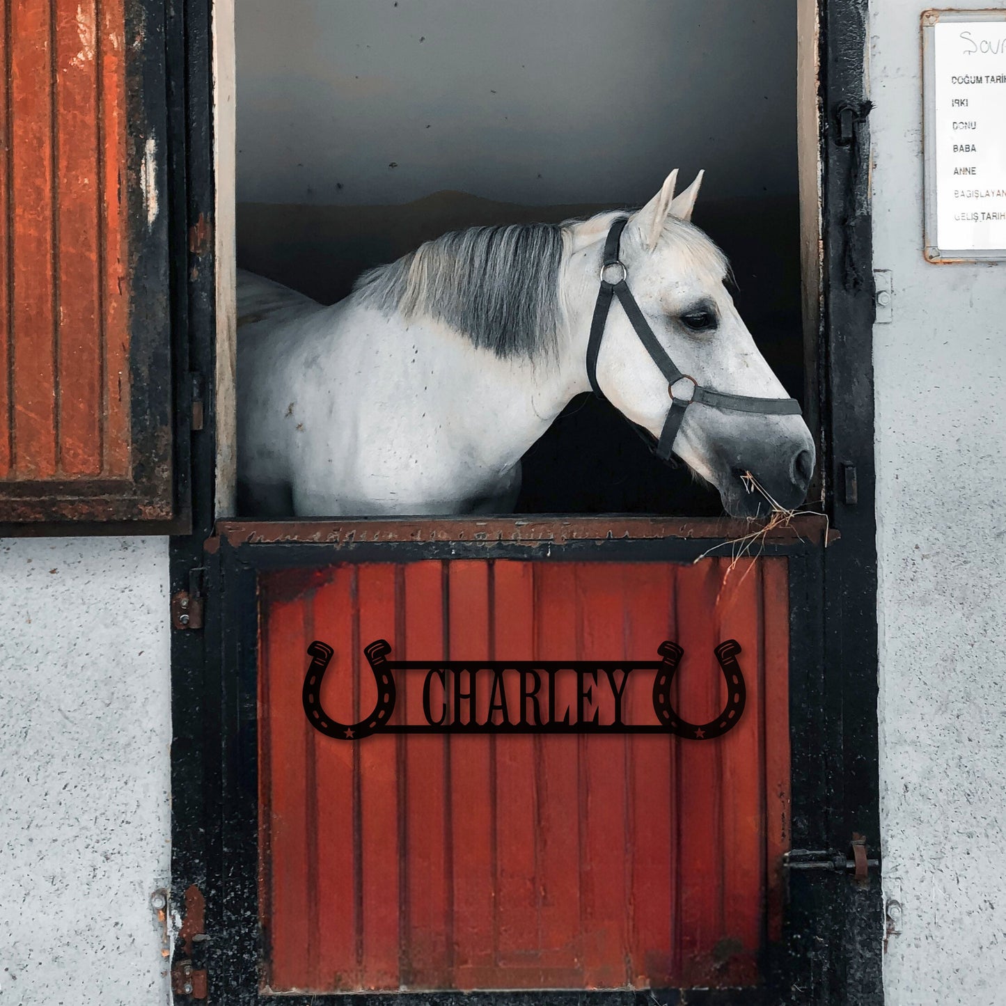 Lucky Horseshoe - Horse Stall Metal Sign
