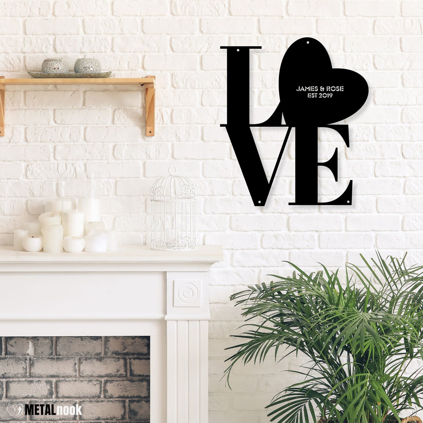 Love Monogram - Metal Sign