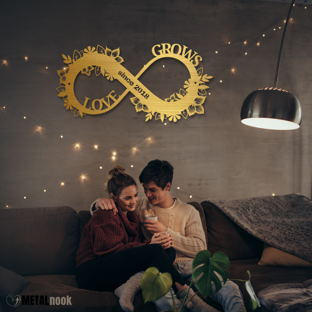 Love Grows Infinity Custom - Metal Sign