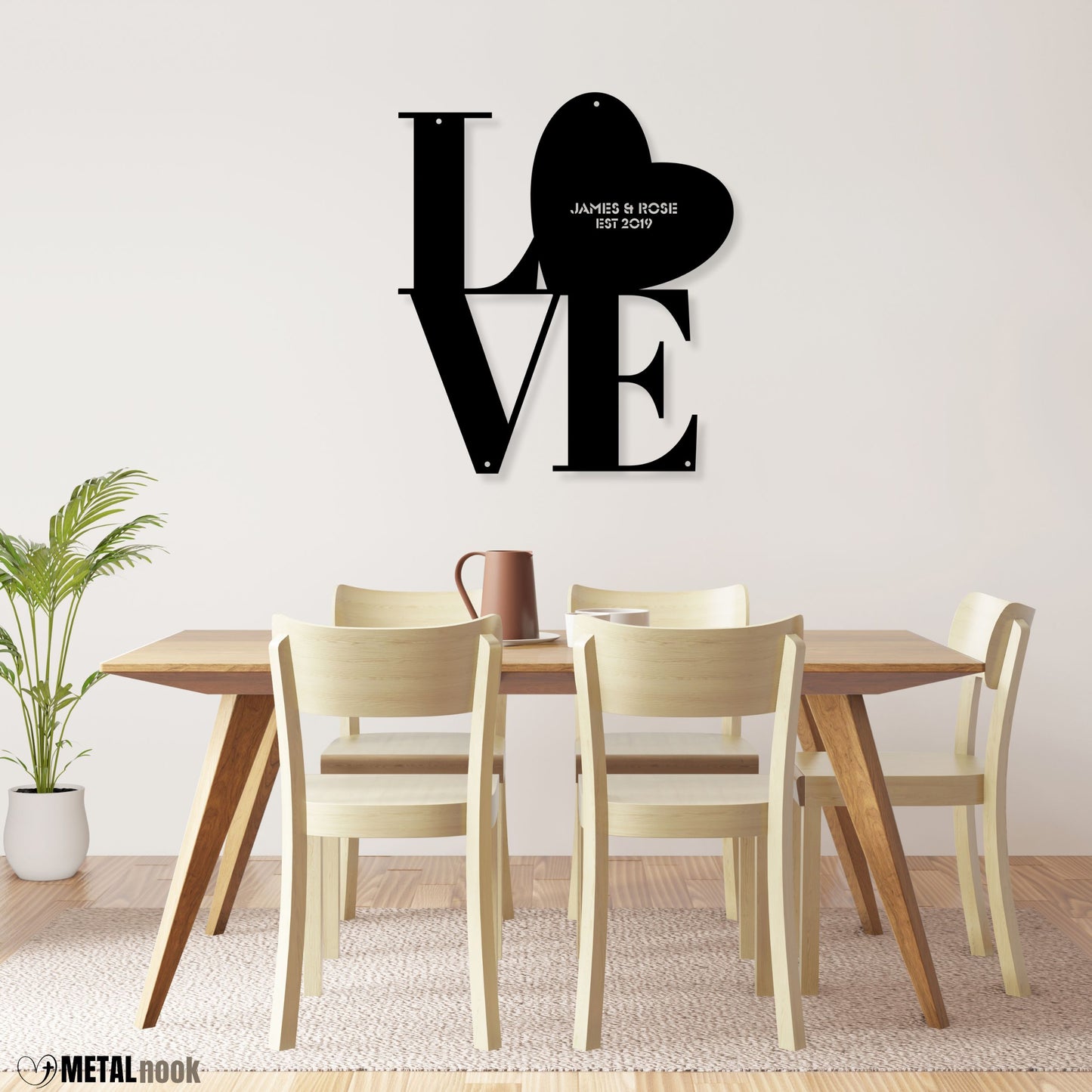 Love Monogram - Metal Sign