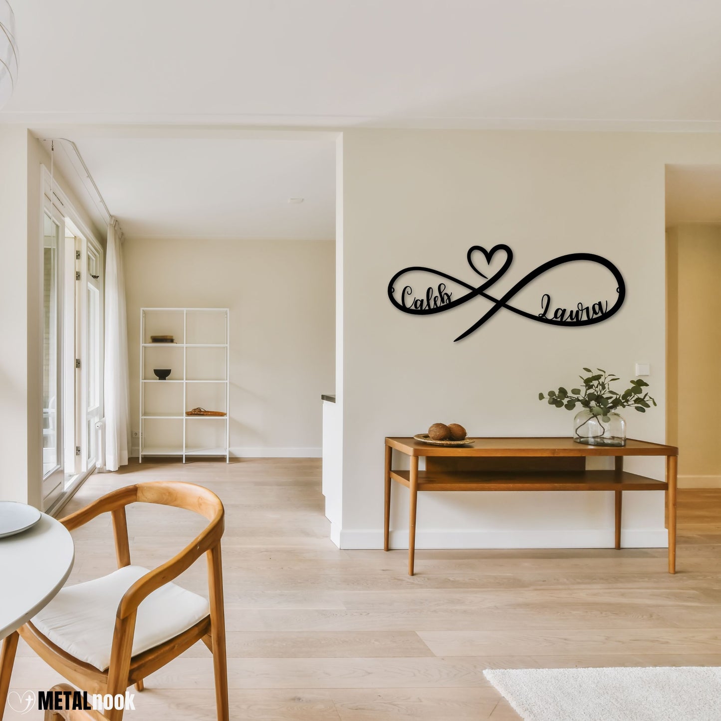 Infinity Heart Monogram - Metal Sign