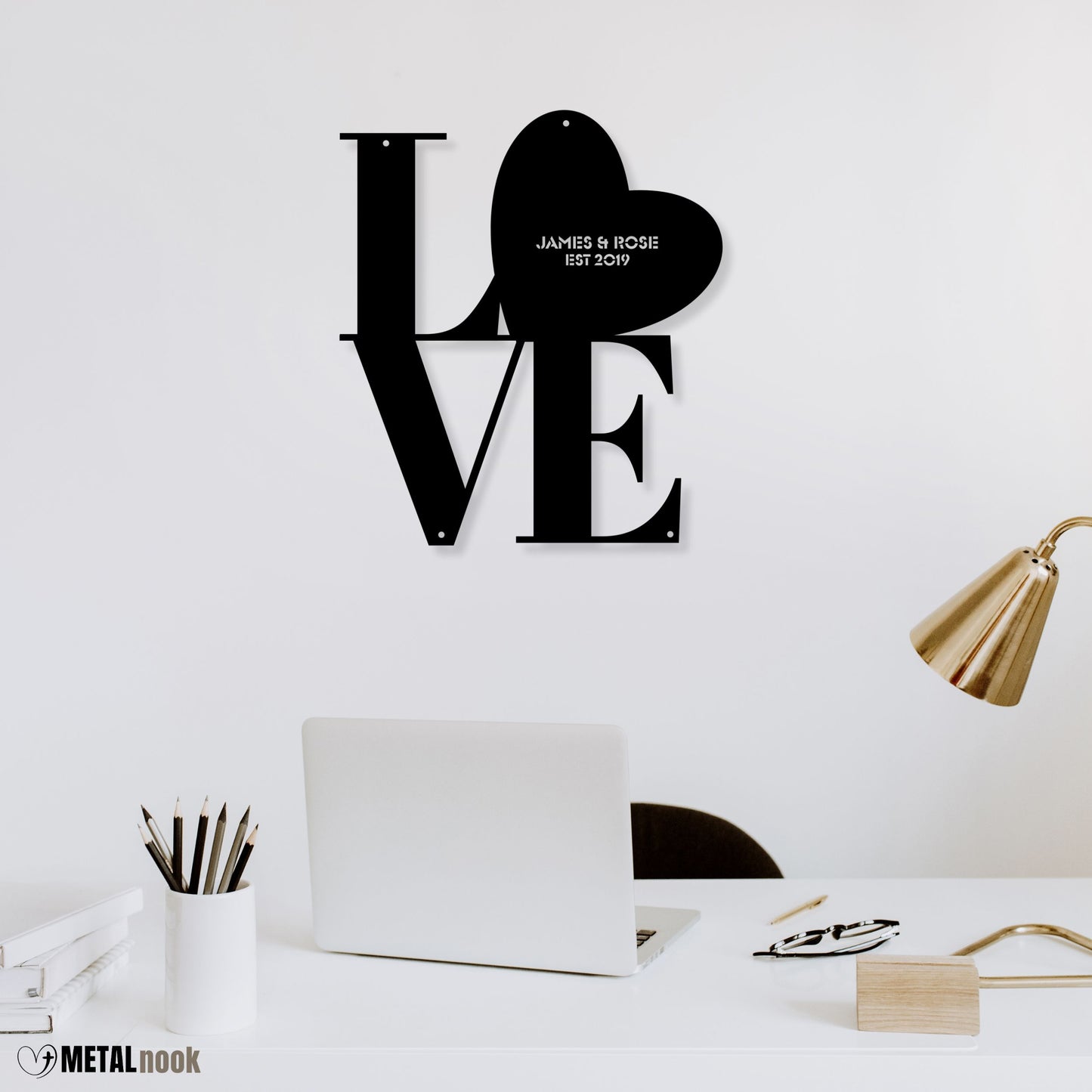 Love Monogram - Metal Sign