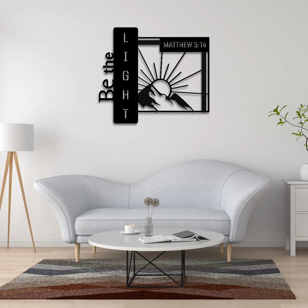 Be the Light Mountain Sun - Metal Sign