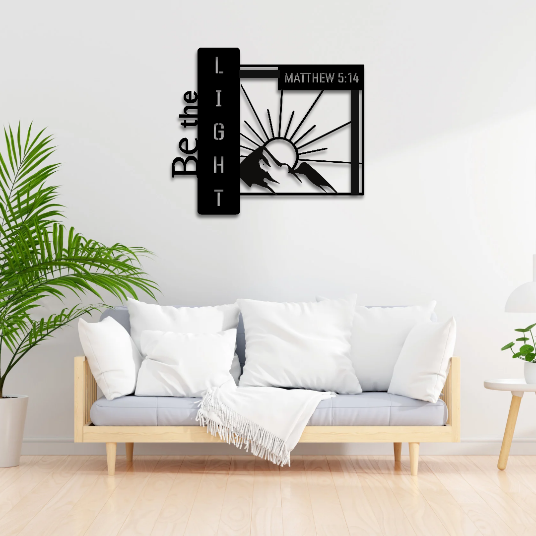Be the Light Mountain Sun - Metal Sign
