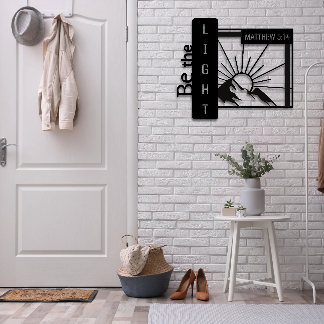 Be the Light Mountain Sun - Metal Sign