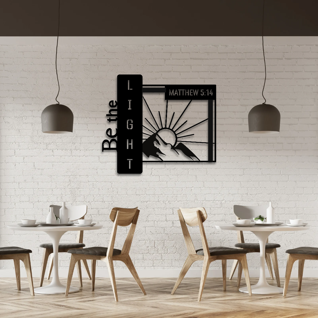 Be the Light Mountain Sun - Metal Sign