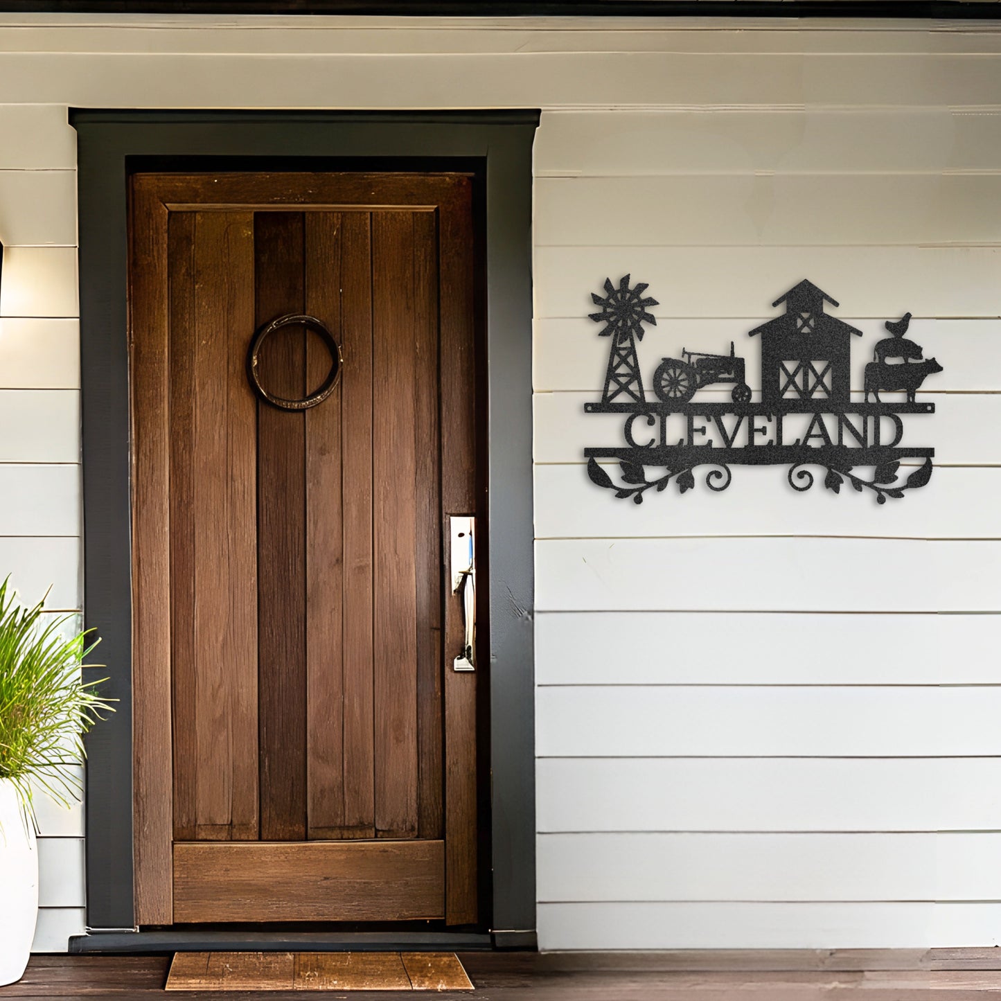 Farm Life Monogram - Metal Sign