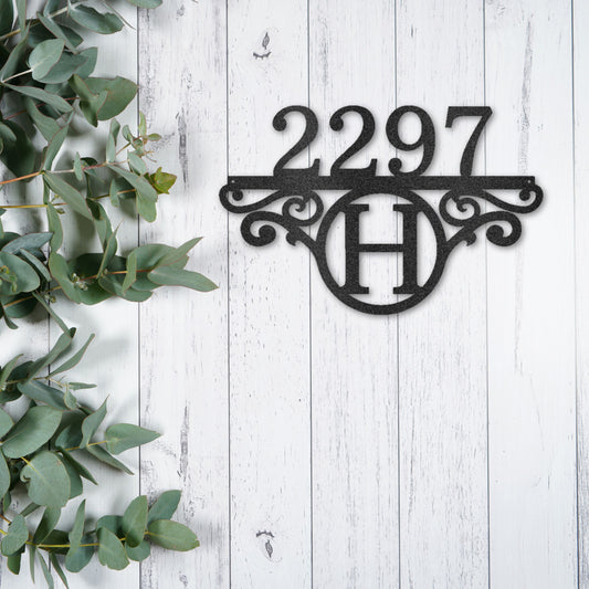 Initial Address Monogram - Steel Sign