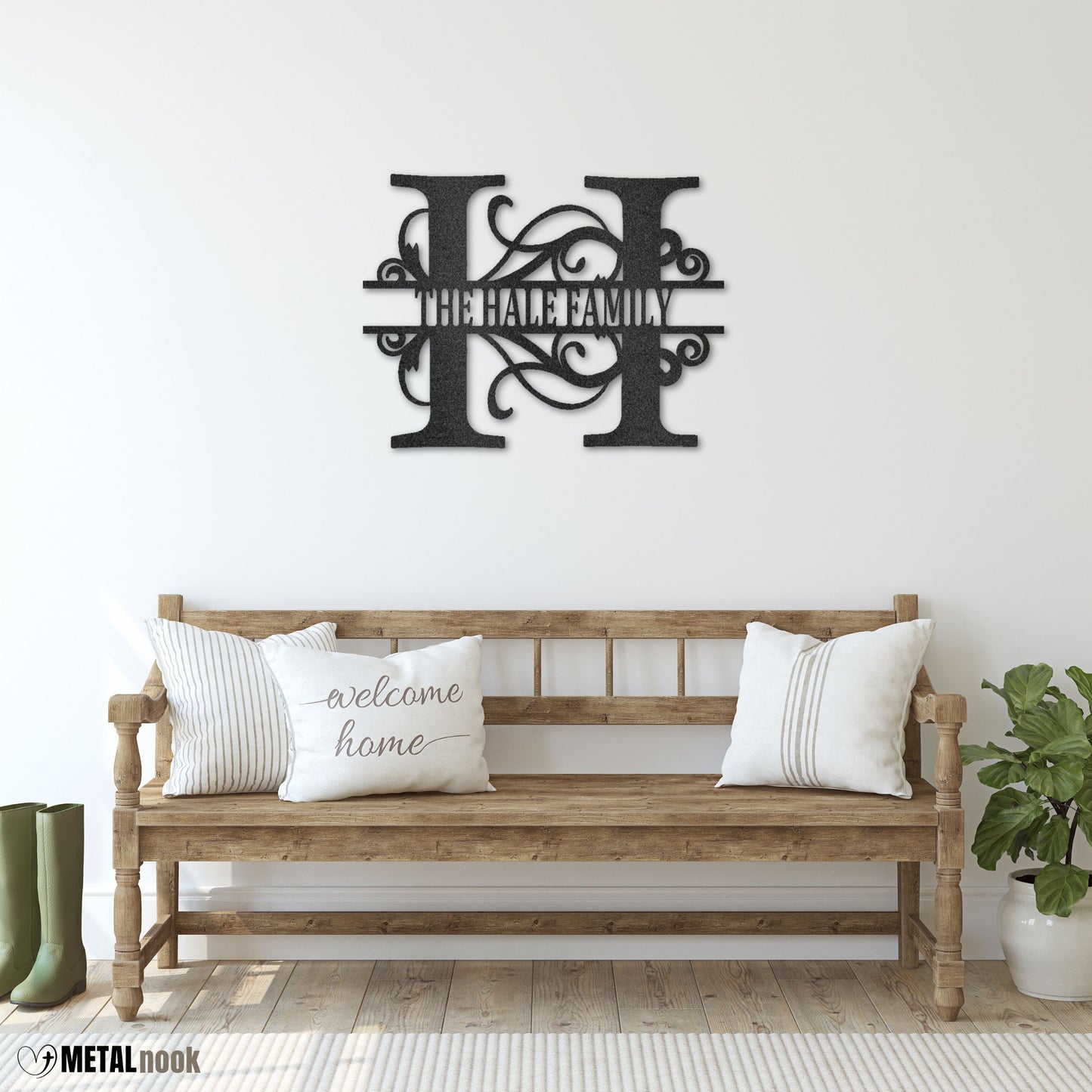 Split Letter Monogram - Steel Sign