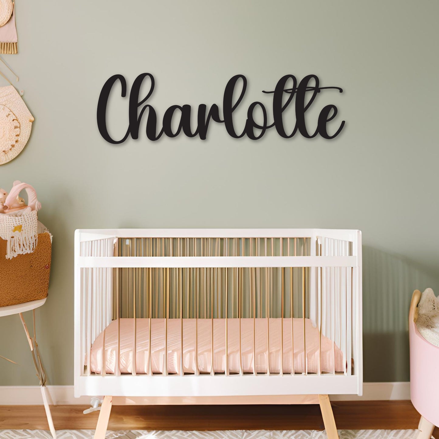 Baby Name Metal Sign - Personalized