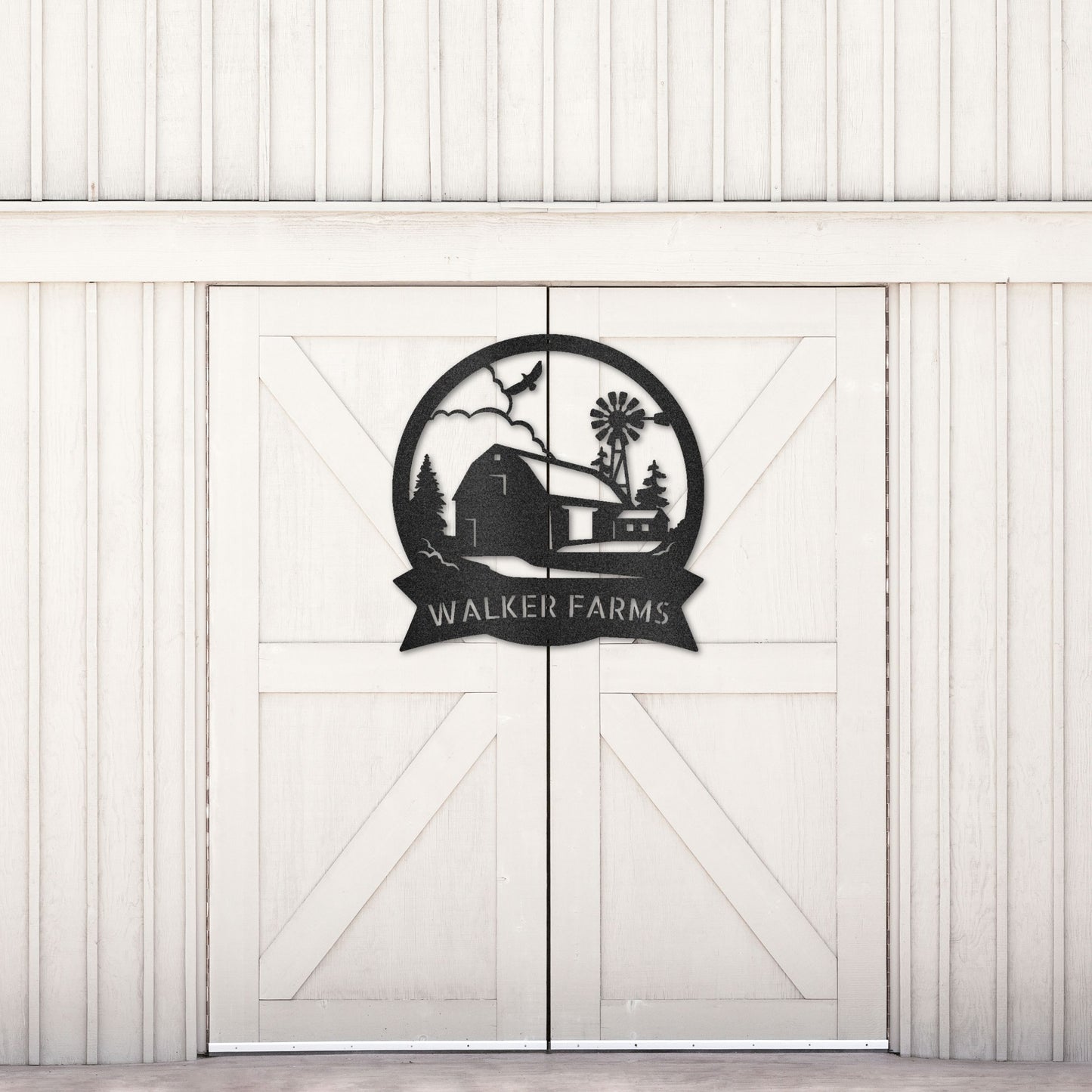 Barn House Custom Name - Steel Sign