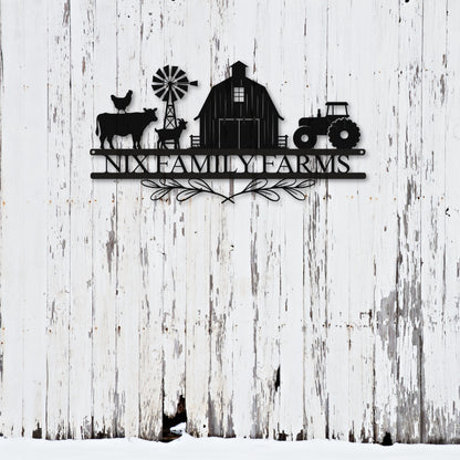 Farm Metal Sign - Personalized