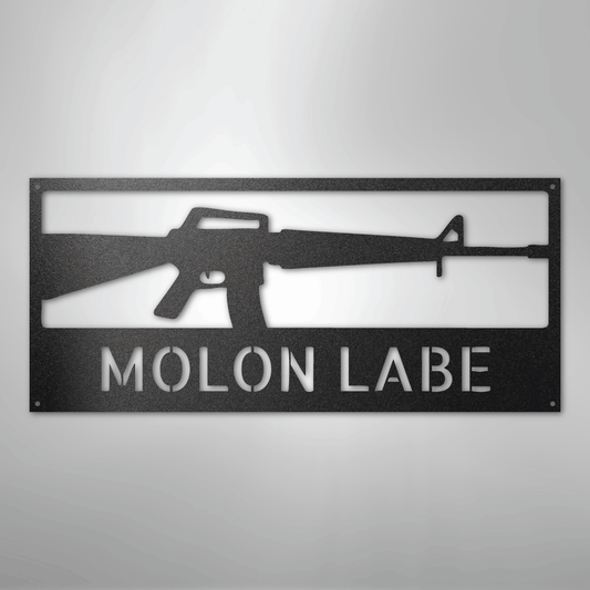 Rifle Monogram - Steel Sign